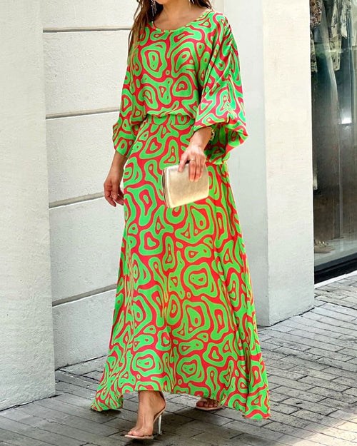 Akira™ Mouw Maxi Rok Tweedelig Zomer Outfit 3.0
