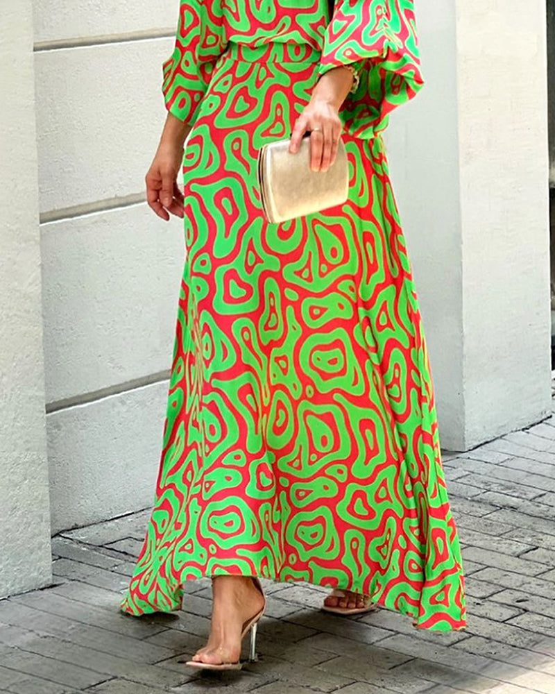 Akira™ Mouw Maxi Rok Tweedelig Zomer Outfit 3.0