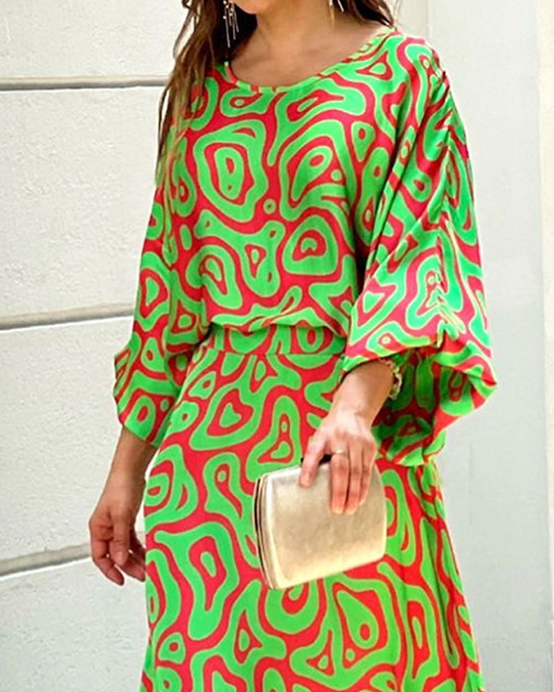 Akira™ Mouw Maxi Rok Tweedelig Zomer Outfit 3.0