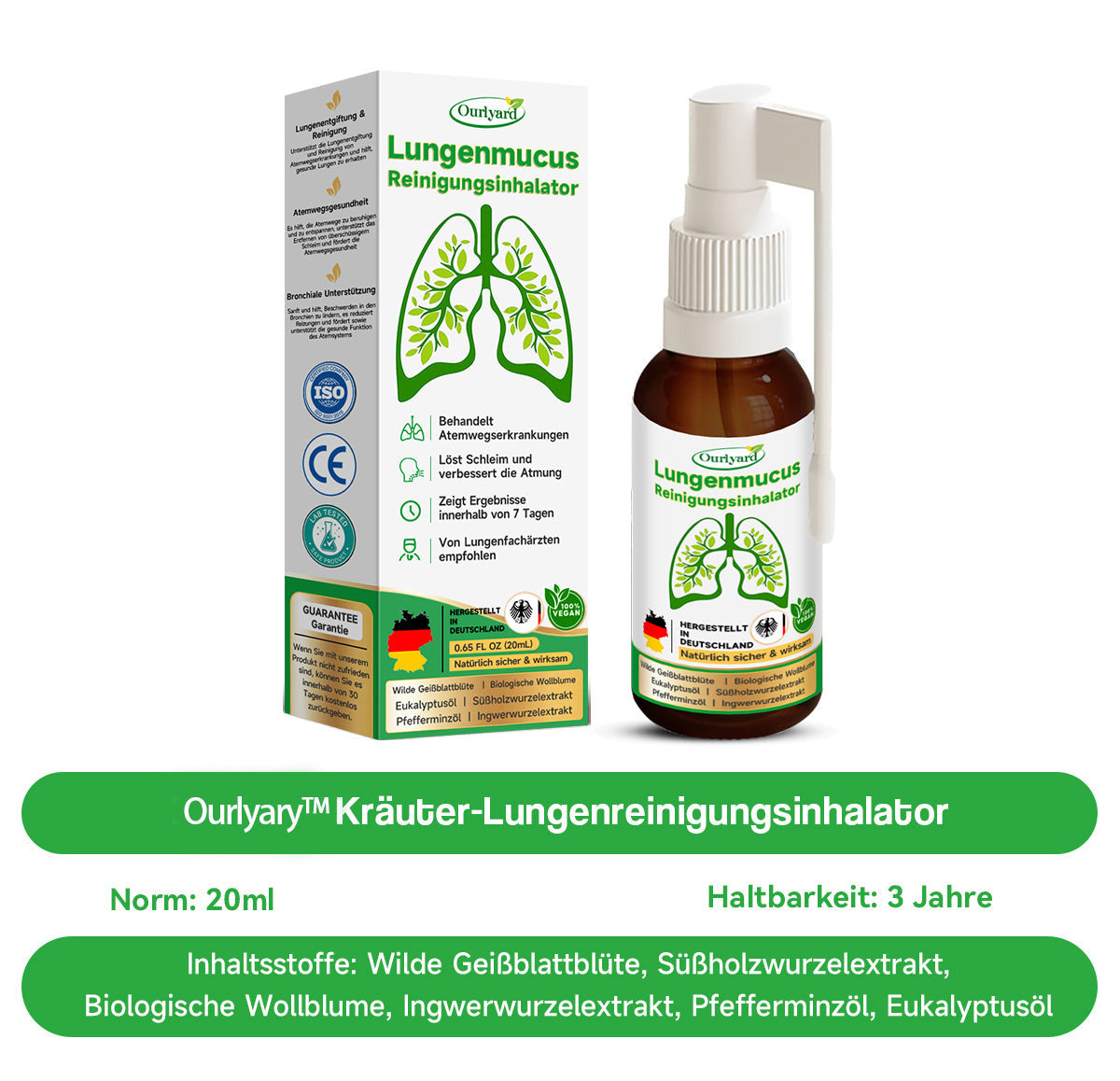 👨‍⚕️ Ourlyard™ Lungen Schleim Reinigungs Spray (💝 Hilft Rauchern, ihre Lungen zu reinigen 💝)