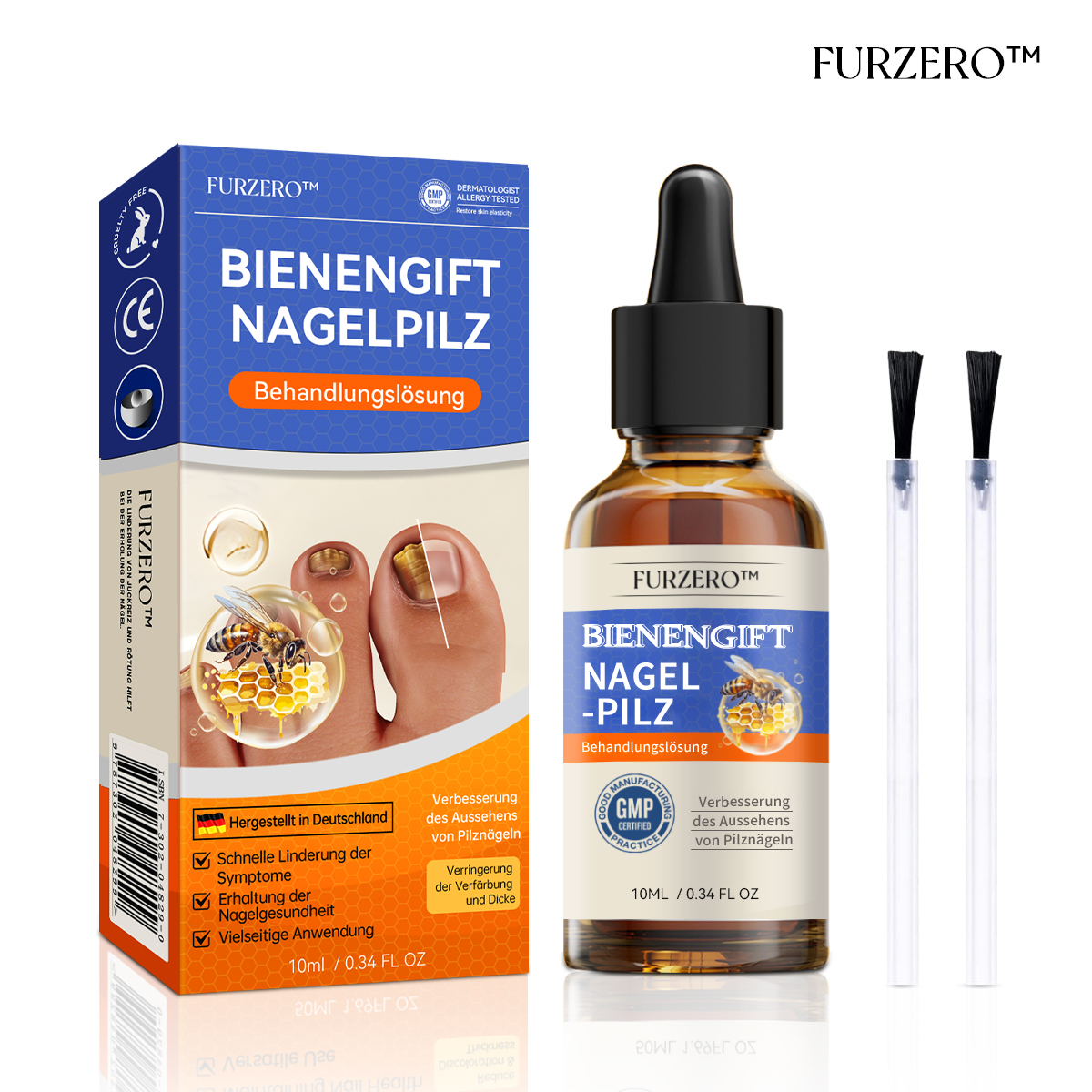 🐝👣Furzero™ Bienengift Nagelpilz Behandlungslösung:Das Nagelpilzproblem vollständig lösen🌟