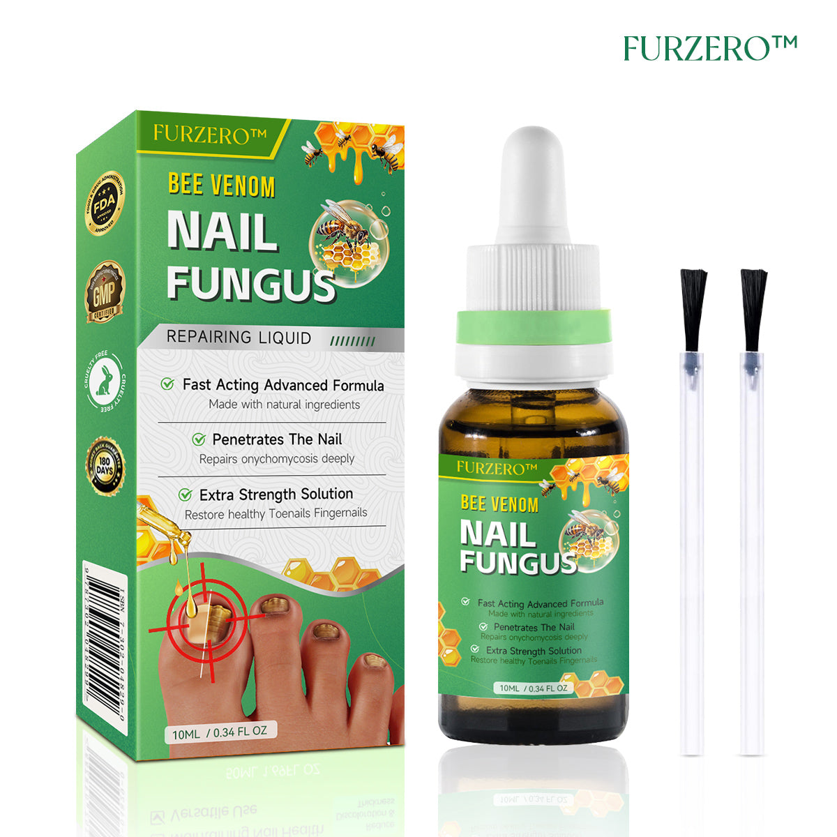 🐝🐝Furzero™ Bienengift Nagelpilz Behandlungslösung:Eine sichere und natürliche Methode zur Nagelbehandlung!👣👣