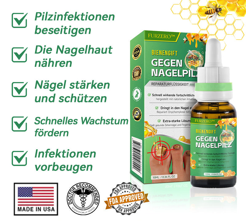 🐝🐝Furzero™ Bienengift Nagelpilz Behandlungslösung:Eine sichere und natürliche Methode zur Nagelbehandlung!👣👣