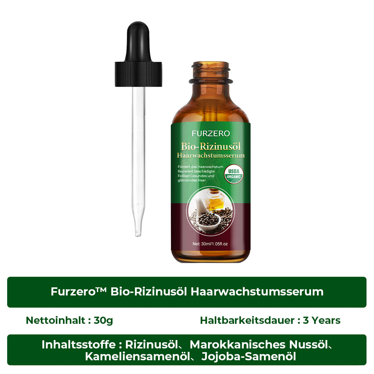 RADIIQ Bio-Rizinusöl Haarwachstumsextrakt