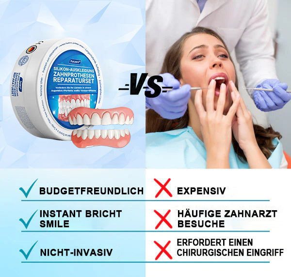 Furzero™ 💎 Silikon-Auskleidung Zahnprothesen Reparaturset (⏰ Letzte 30 Minuten Sonderrabatt⏰