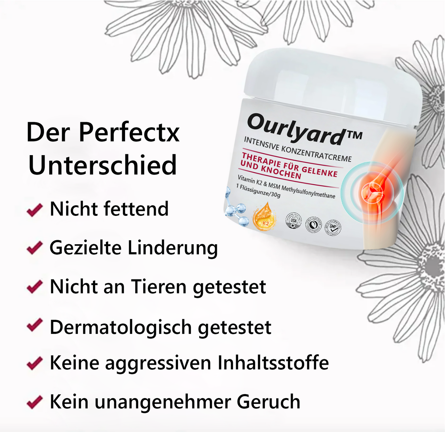 Ourlyard™ Gelenk- und Knochen-Therapie-Creme(Ganzkörper-Wiederherstellung)