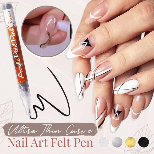 Ultradünner Kurven-Nagelkunst-Filzstift