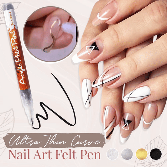 Ultradünner Kurven-Nagelkunst-Filzstift