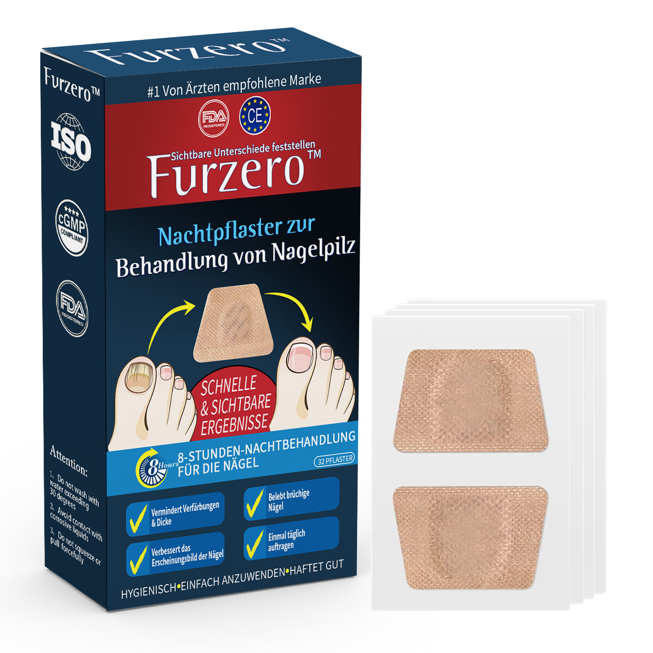 Furzero™ Nachtpflaster zur Behandlung von Nagelpilz