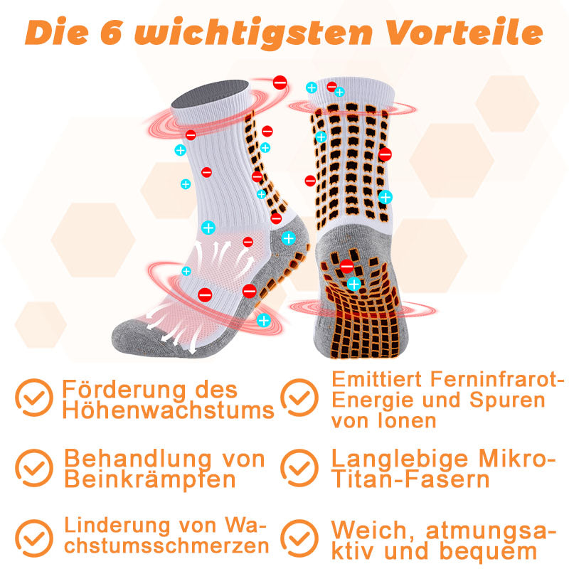 Sugoola™ Socken zur Behandlung von Wadenkrämpfen mit Ferninfrarot-Titan-Ionen zur Höhensteigerung