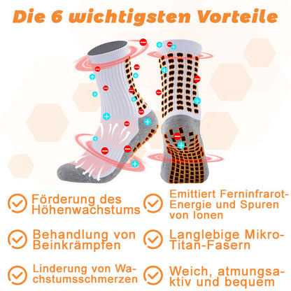 Sugoola™ Socken zur Behandlung von Wadenkrämpfen mit Ferninfrarot-Titan-Ionen zur Höhensteigerung